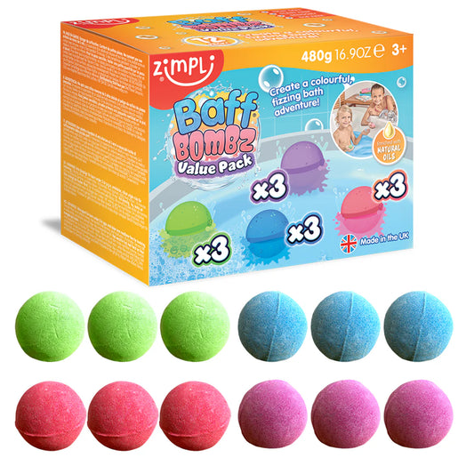 Baff Bombz Round Value Pack - 12 Pack - Zimpli
