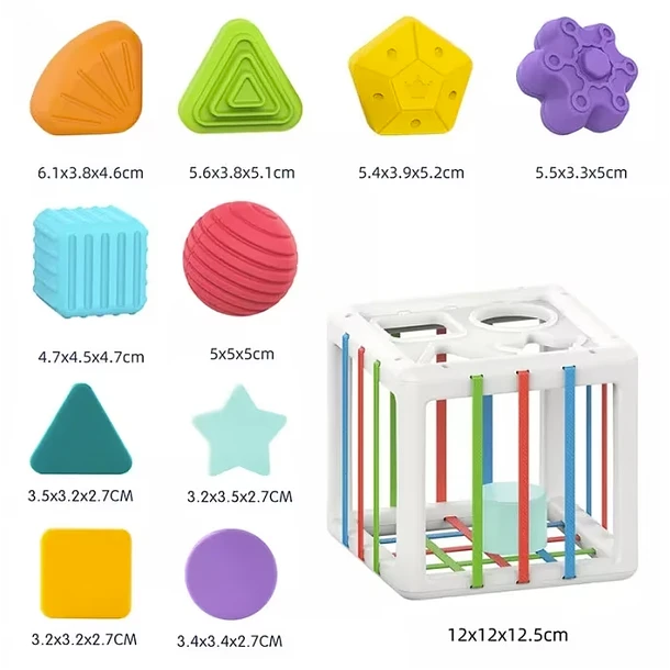 Cubo de encaje y sensorial Montessori