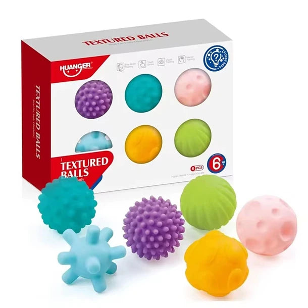 Set de 6 Pelotas Sensoriales Texturadas