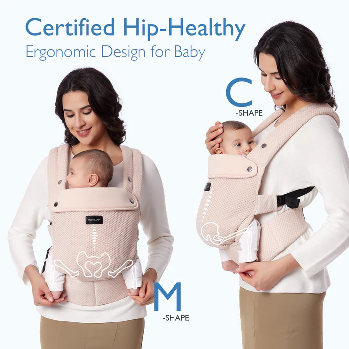 Porta Bebe Momcozy PureHug -Malla Rosa