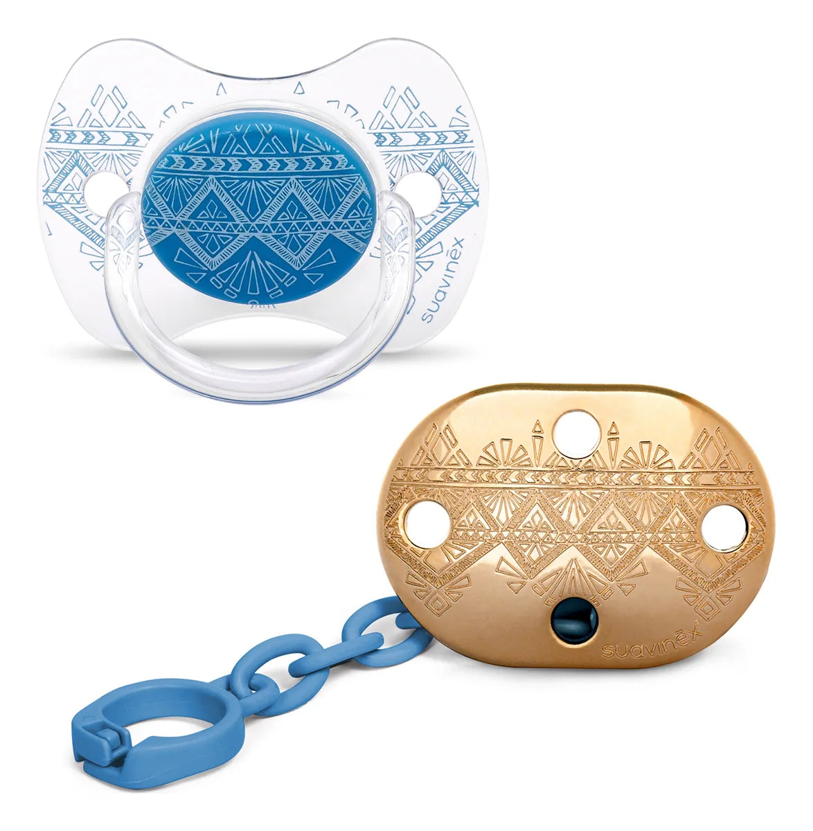 Chupete Mas Broche Premium Fisiologico  Silicona 4/18 Meses Variedad De Colores