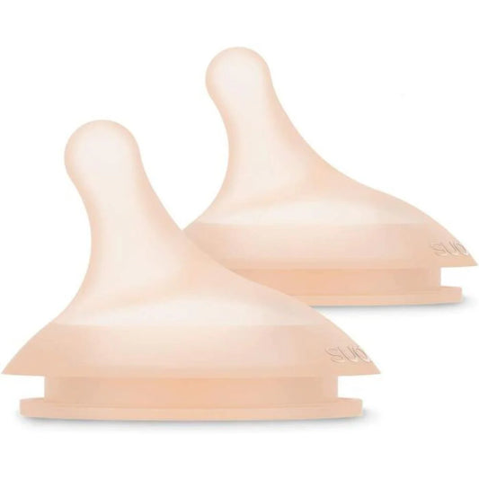 Pack de 2 Tetinas de silicona para mamadera Zero Zero anticólico Talla A y M - Suavinex