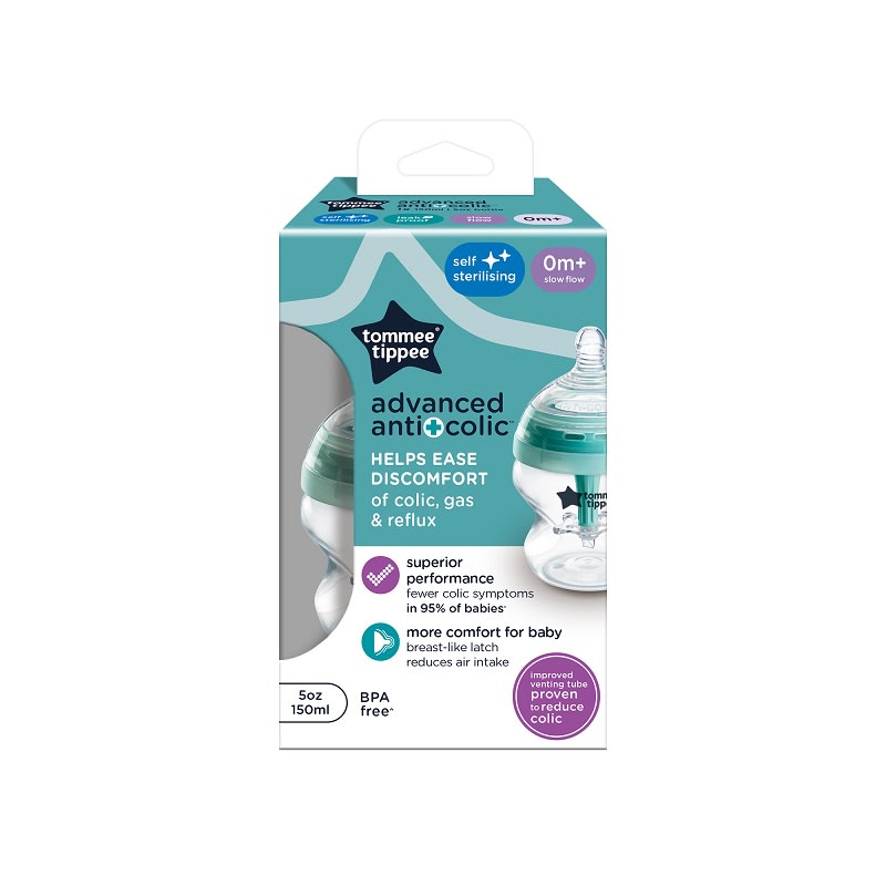 MAMADERA DE INICIO 150ML ADVANCE ANTICOLIC 0 MESES+ - Tommee Tippee