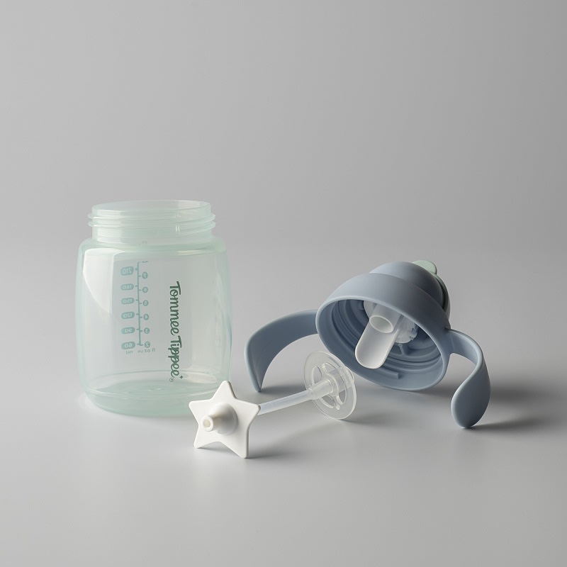 VASO CON BOMBILLA 240ML TRAINER STRAW 6 MESES+ - Tommee Tippee