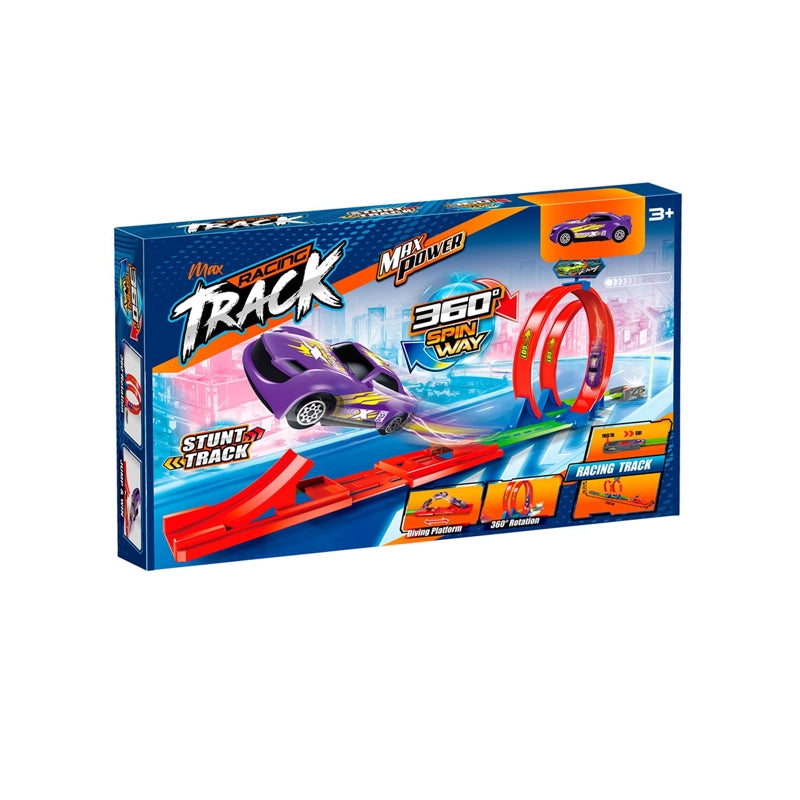 PISTA DE AUTO TRACK MAX POWER ROJO - RACING TRACK