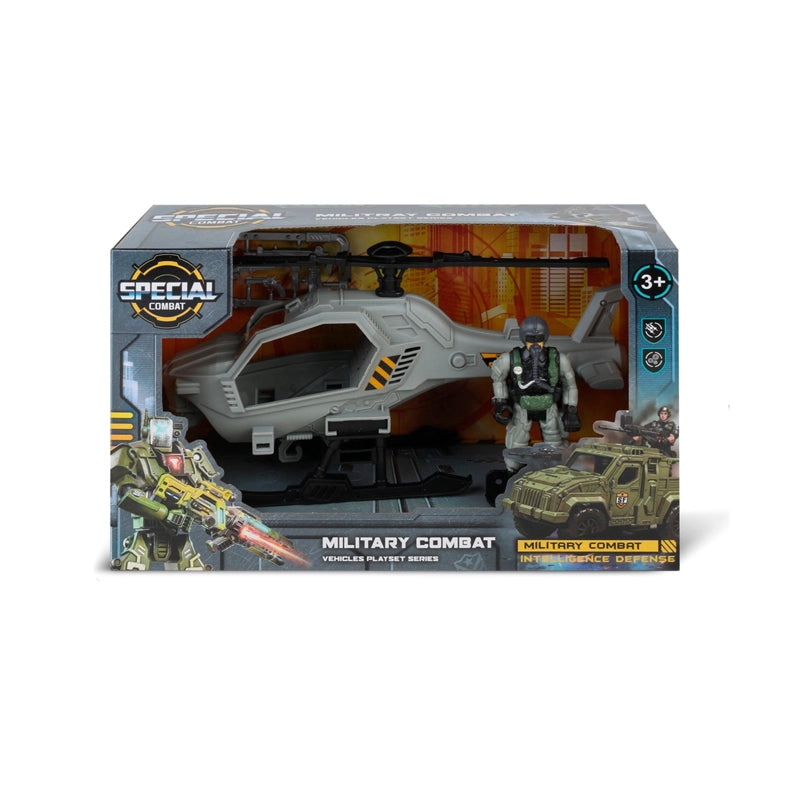 GREEN DOLPHIN VEHICULO COMBATE MILITAR HELICOPTERO GRIS SPECIAL COMBAT