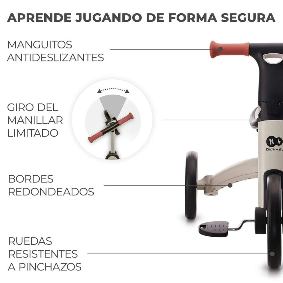 Triciclo 4Trike 3 en 1 Gris - Kinderkraft