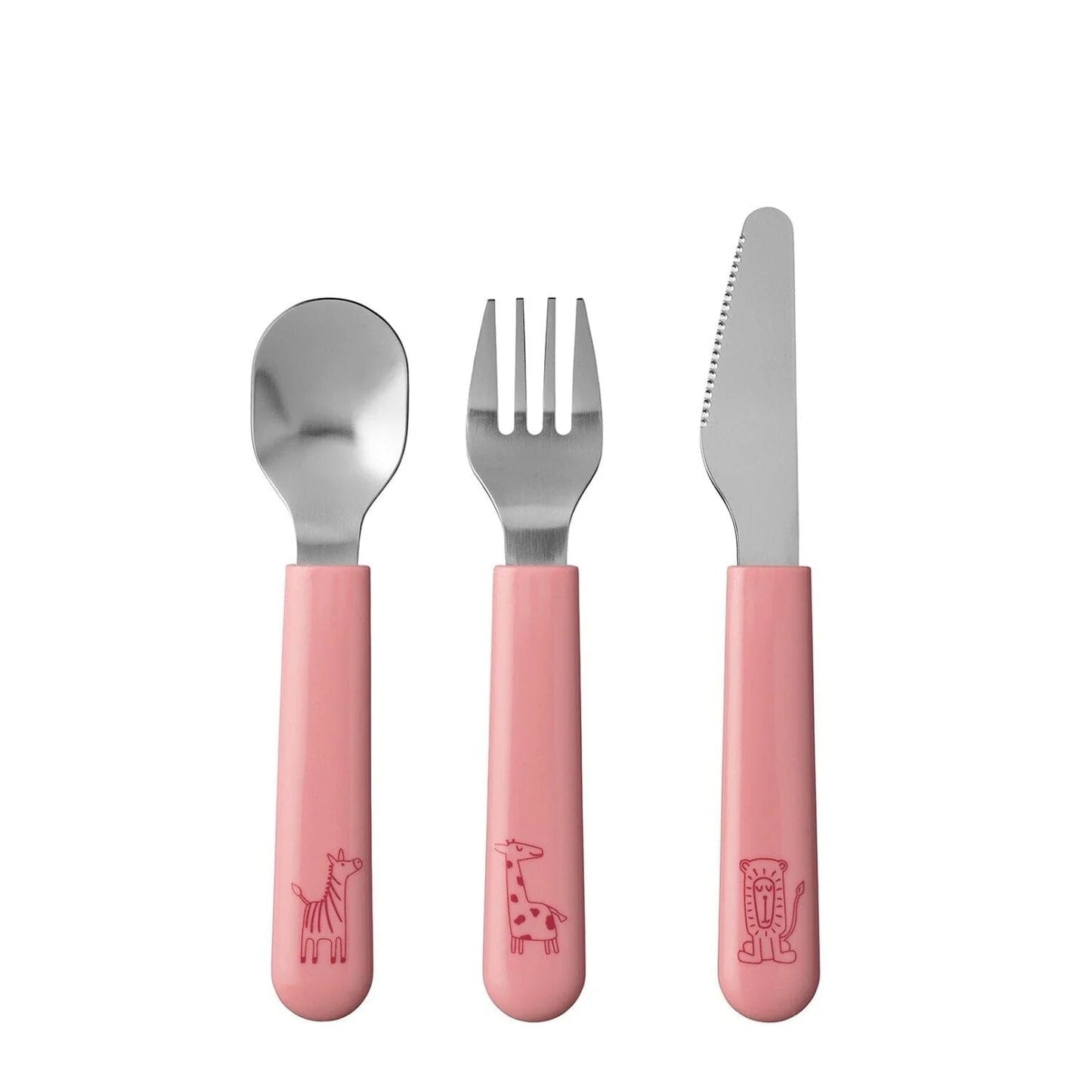Cubiertos Rosados Mepal- Animales - Rosa