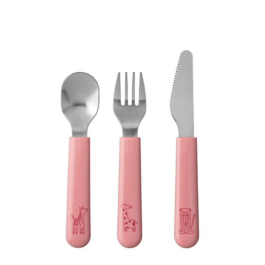 Cubiertos Rosados Mepal- Animales - Rosa