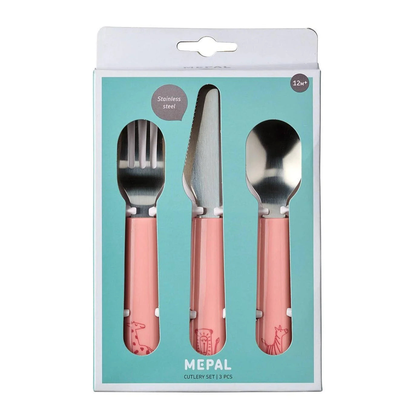 Cubiertos Rosados Mepal- Animales - Rosa