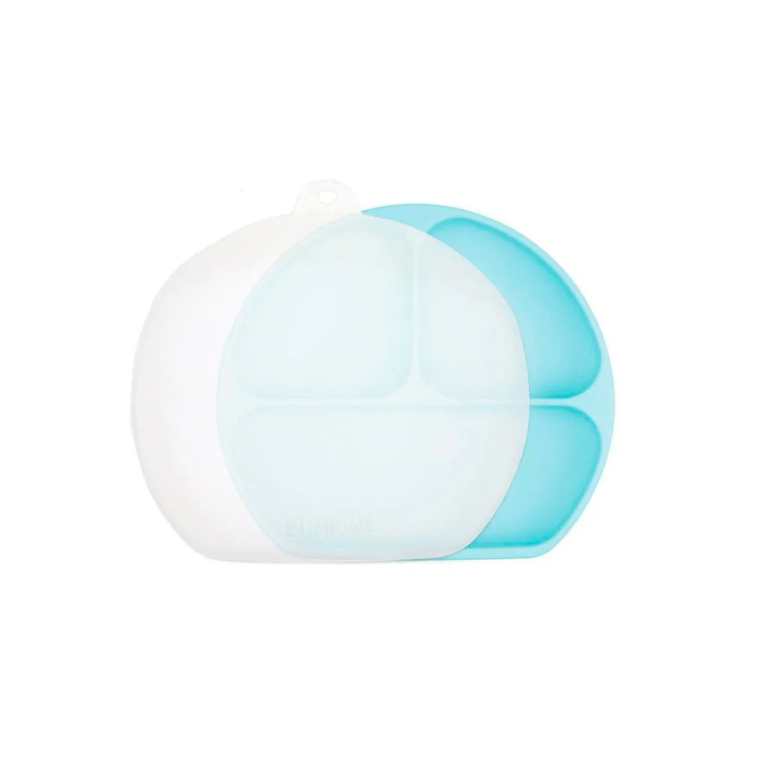 Plato con agarre + tapa Grip Dish & Stretch Lid - Bumkins