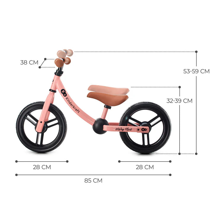 Bicicleta de Balance 2Way Nex Rose Pink - KinderKraft