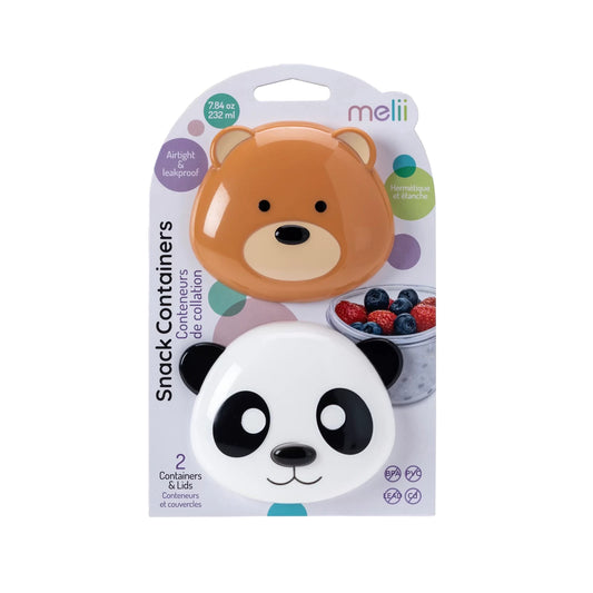 Pack de 2 Contenedores para Snacks Oso/Panda – Melii