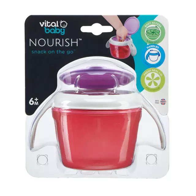 Bowl de Silicona con Succión Rosado - Vital baby