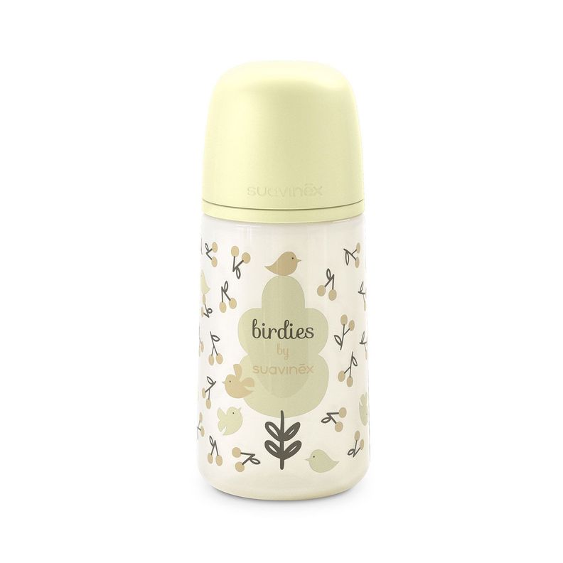 Mamadera Birdies de 270ml con Tetina Fisiológica Sx +3 meses - SUAVINEX