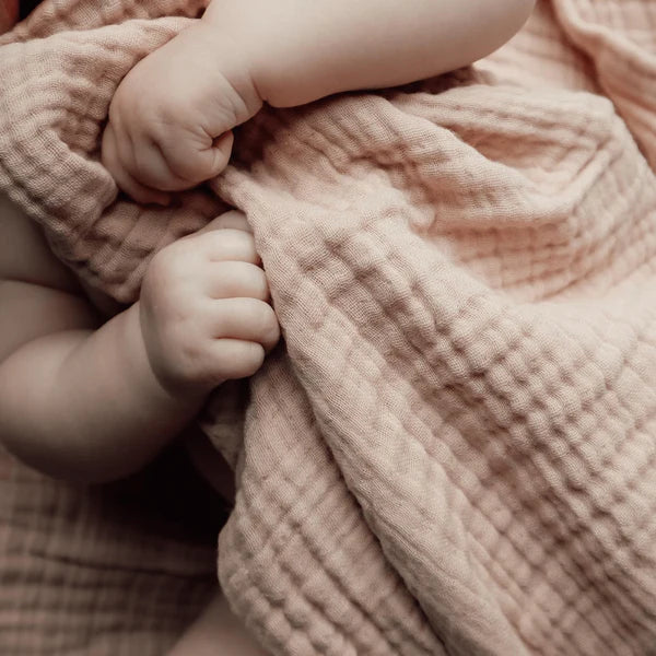 Toalla muselina para bebé, rosa - Natruba