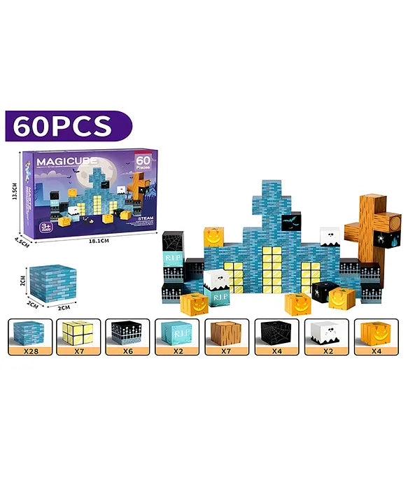 Set de Bloques Puzzle Educativos Halloween – 60 piezas