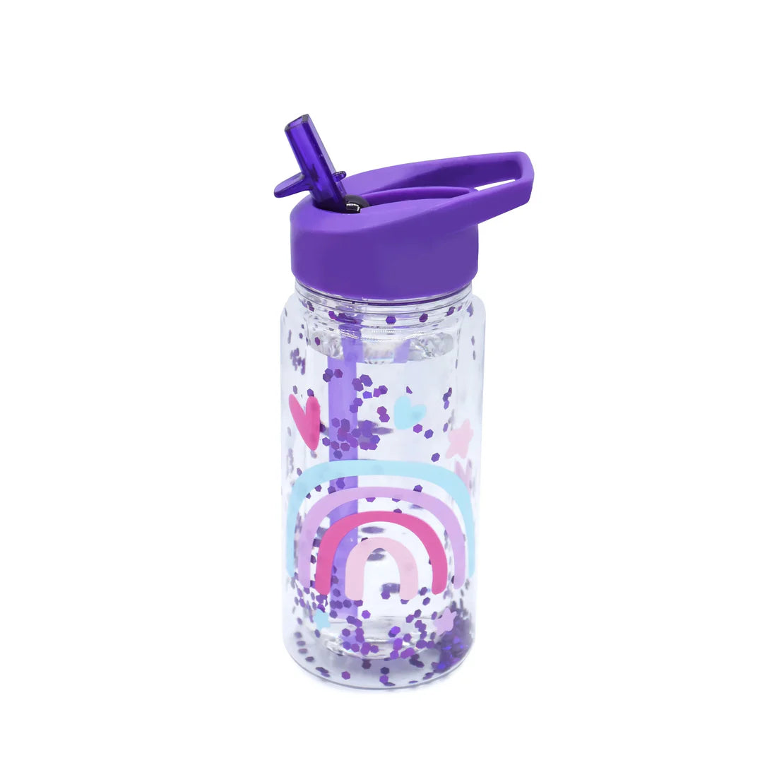 Botella de agua de doble pared con bombilla - Arcoíris - Melii