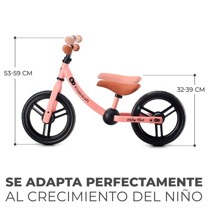 Bicicleta de Balance 2Way Nex Rose Pink - KinderKraft