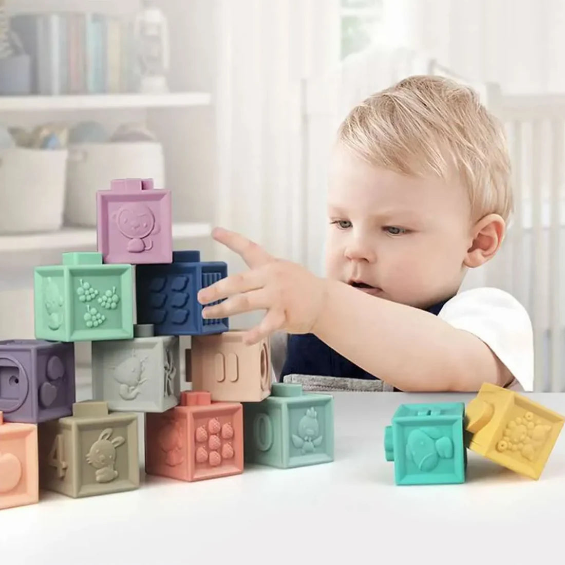 12 Cubos suaves educativos - Baby To Love