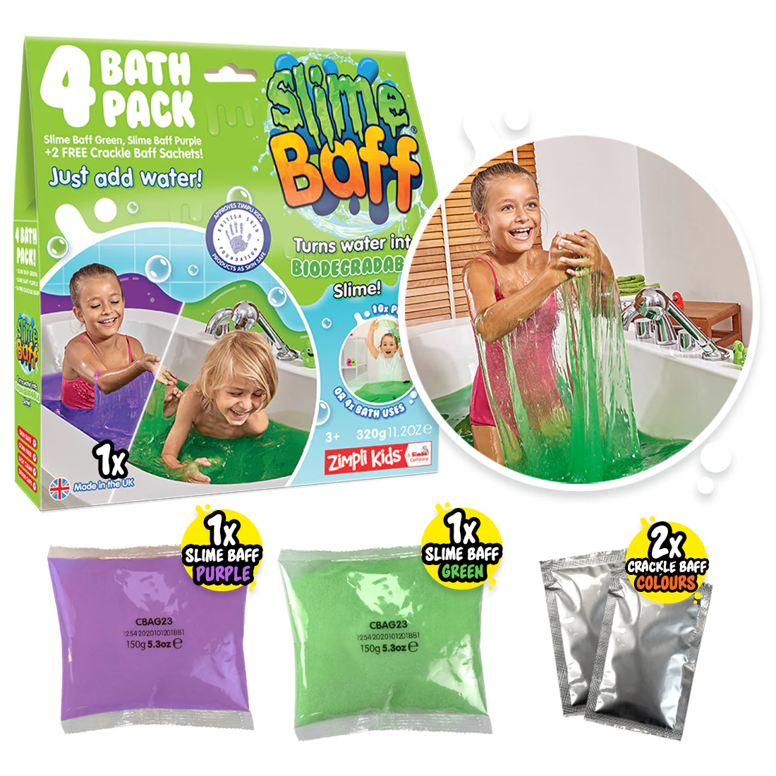 Slime Baff 4  Pack - zimpli