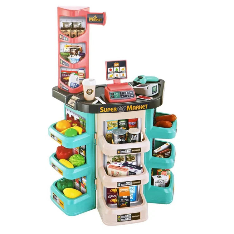 Set Supermercado. Con escáner, terminal de punto de venta, canasto de compras - Ben Kitchens