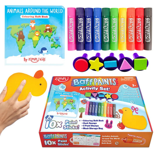 Kit Pinturas para la Tina con Libro para Colorear - Zimpli Kids