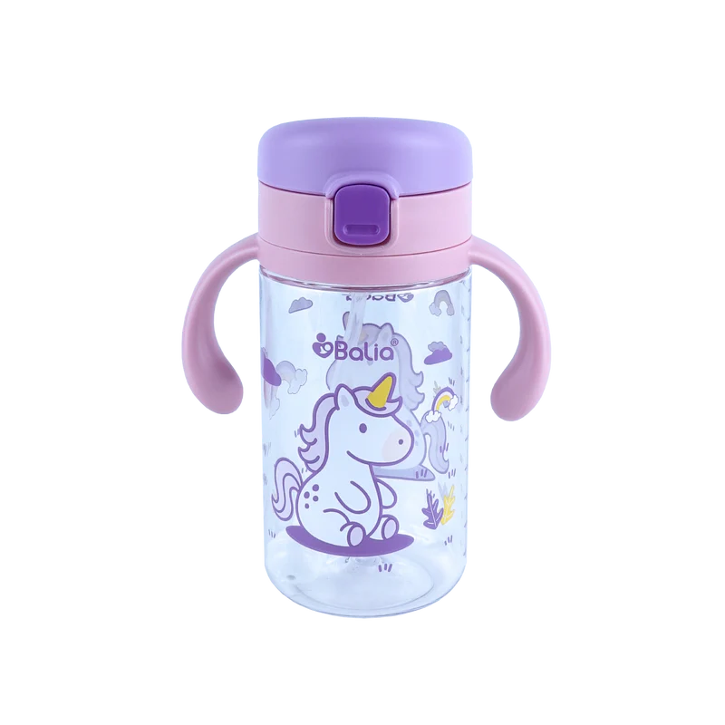 Botella de Tritan™ 5001 antiderrame con bombilla Unicornio - Balia