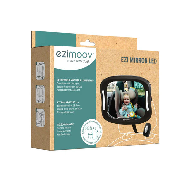 Espejo con Luz LED de Bebé para Auto - Ezimov