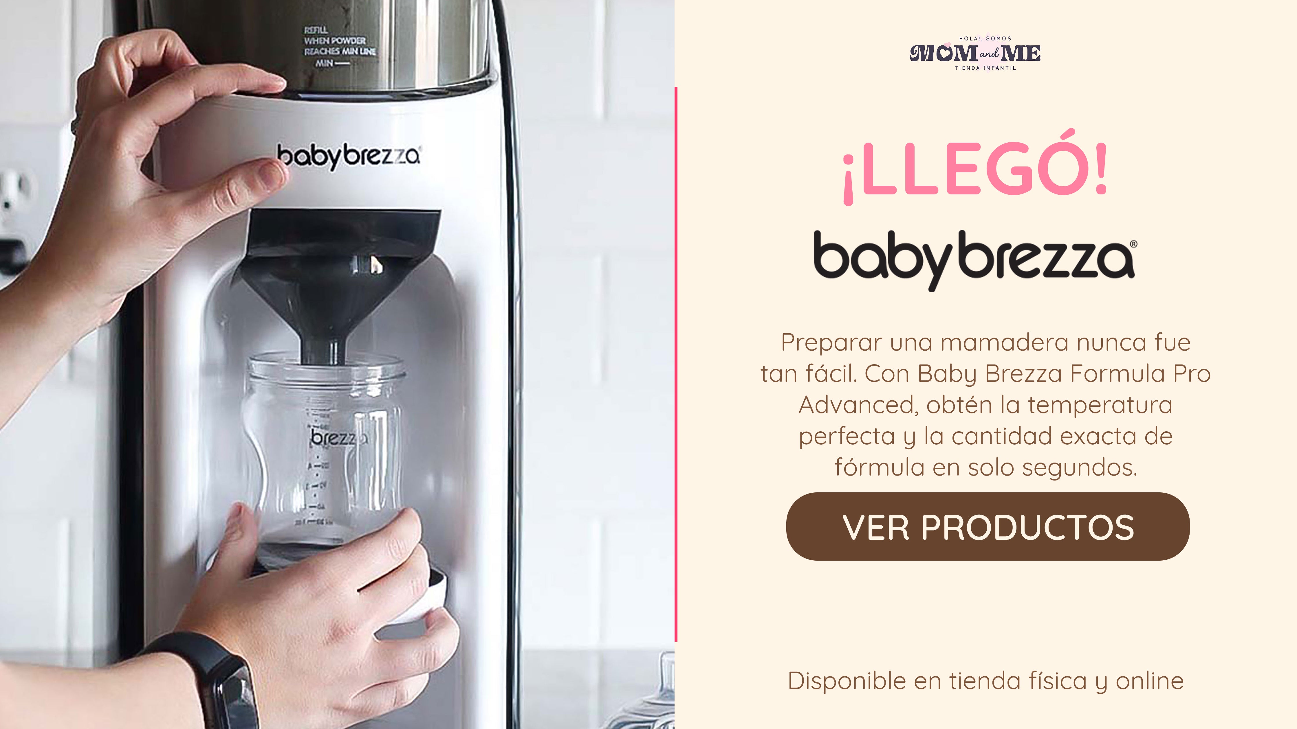 Baby Brezza Formula Pro Advanced, preparador automático de mamaderas para bebés. Dosifica, mezcla y calienta la fórmula a la temperatura ideal en segundos, facilitando la alimentación diaria.