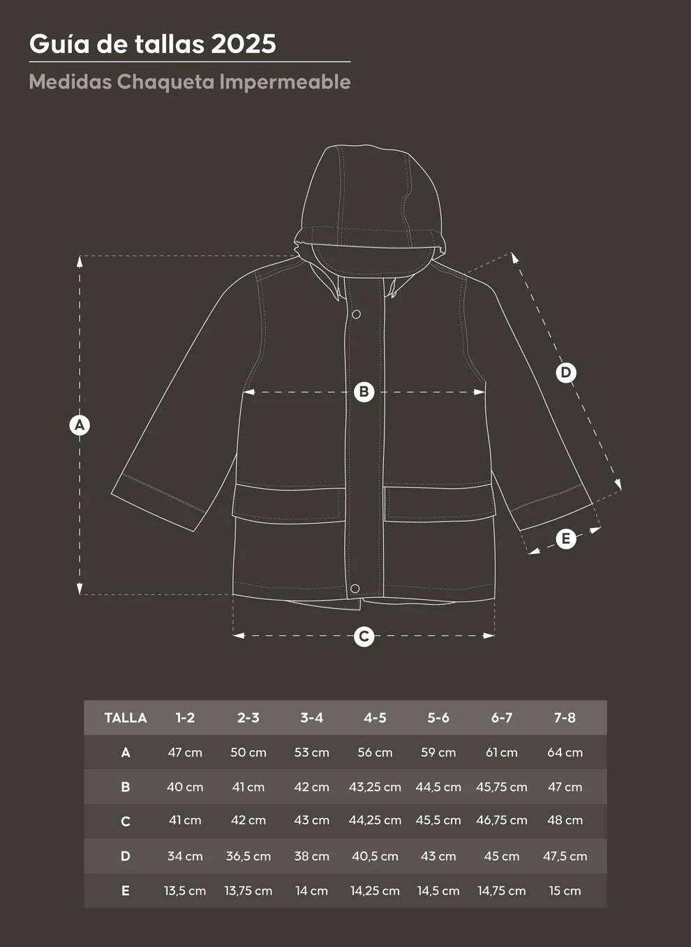 CHAQUETA IMPERMEABLE PARA NIÑOS Y NIÑAS