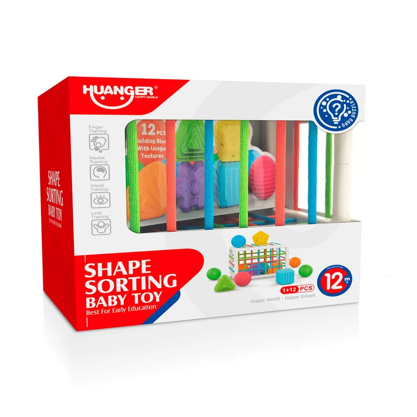 Rectángulo de Encaje y Sensorial Montessori 13 Piezas - Huanger