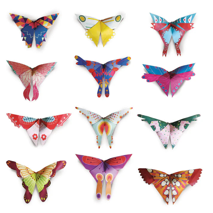 Origami Fácil 12 Mariposas - Ludattica