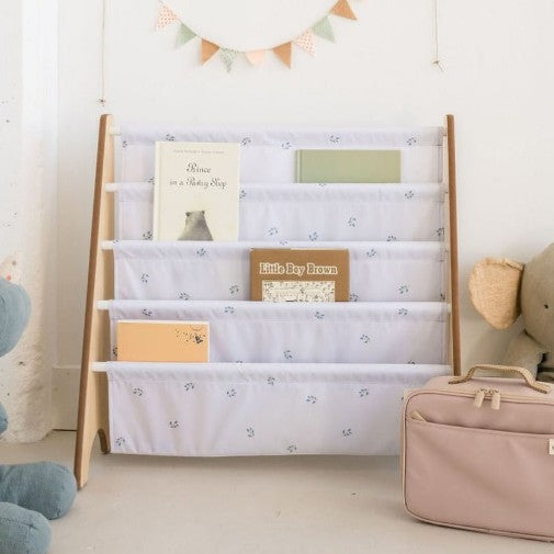 Librero De Tela Reciclada Con Diseño De Arándanos Lila - 3 Sprouts