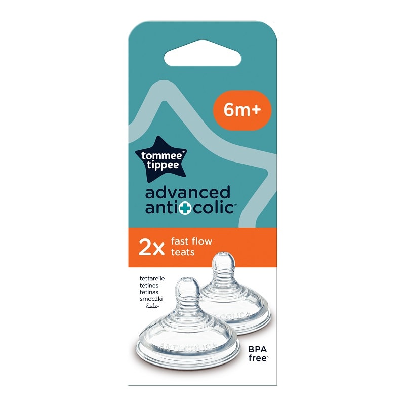 TETINA DE SILICONA ADVANCE ANTICOLIC FLUJO RAPIDO - Tommee Tippee
