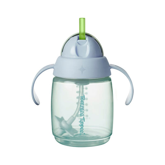 VASO CON BOMBILLA 240ML TRAINER STRAW 6 MESES+ - Tommee Tippee