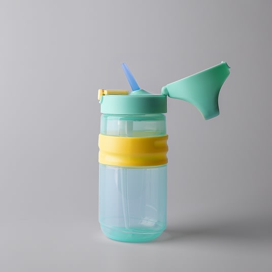 VASO CON BOMBILLA 500ML ON THE GO STRAW 18 MESES+ - Tommee Tippee