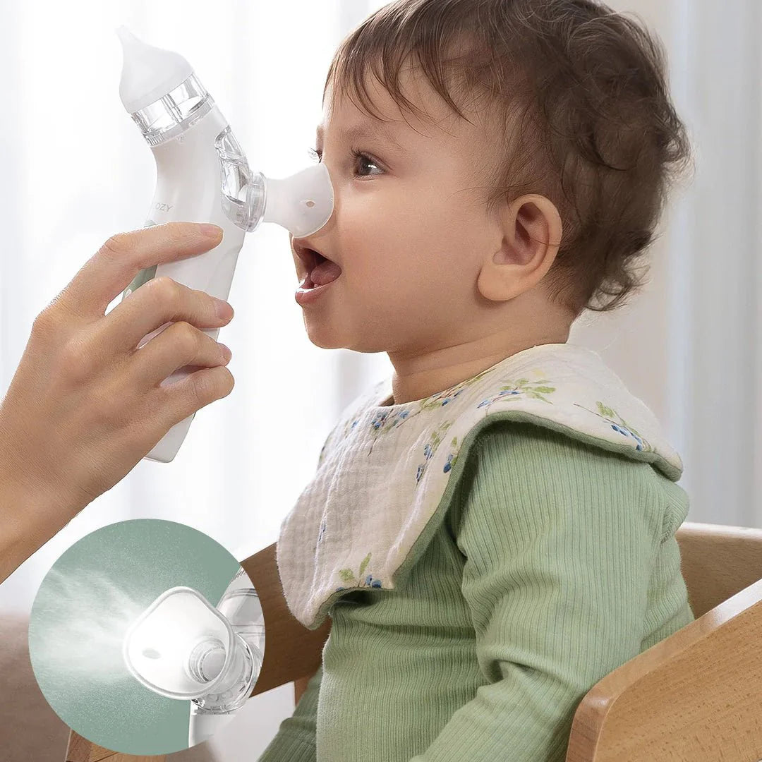 Aspirador nasal eléctrico con pulverizador BreezyClear™ 2-in-1 - momcozy
