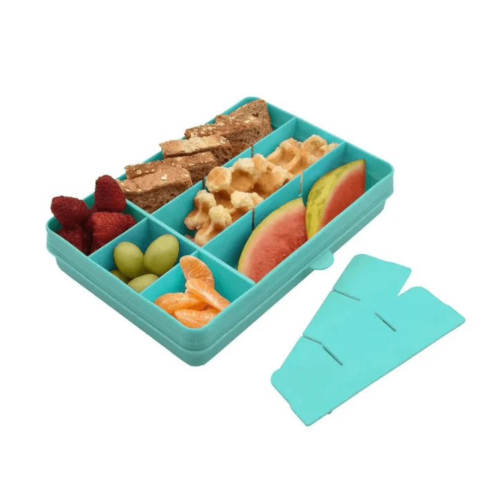Caja Contenedora de Plástico Rosada para Snacks Melii con 12 Compartimentos