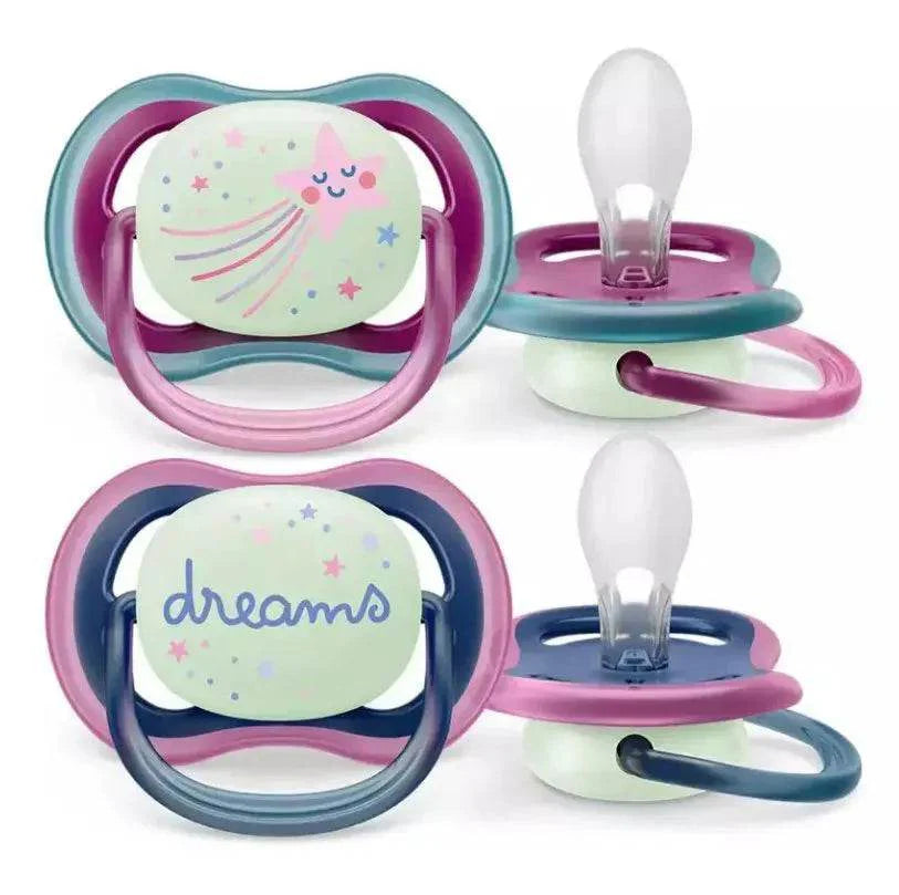 Chupete Ultra Air Night Niña 2 Unidades - Avent