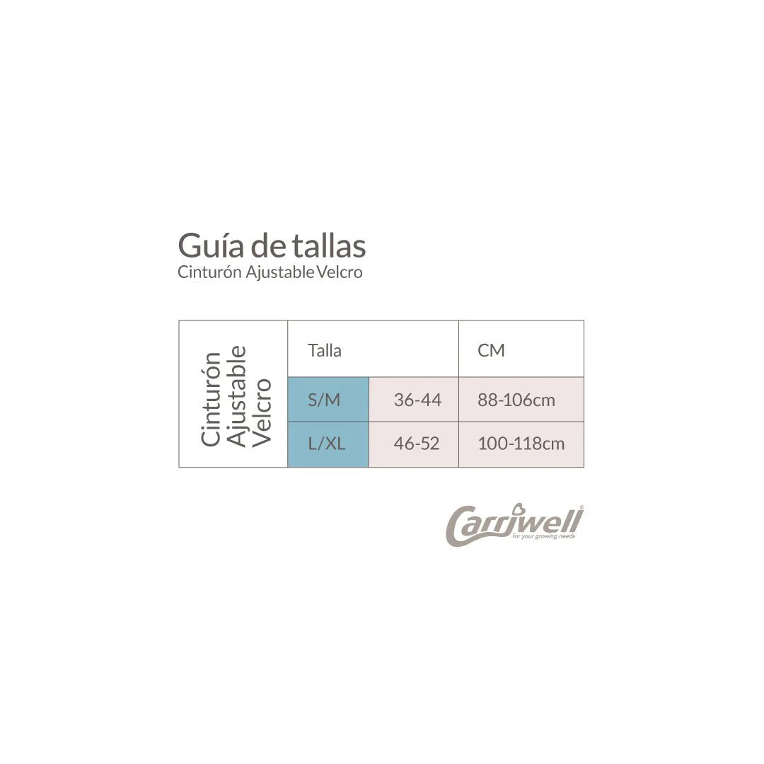 Cinturón Soporte Embarazo Ajustable Blanco talla S/M - Carriwell