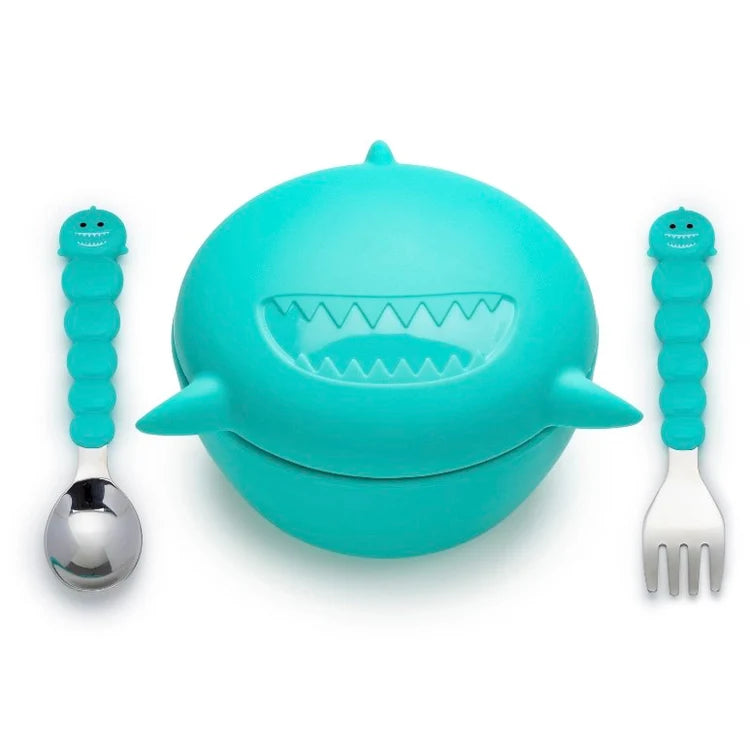 Bowl de silicona + cubiertos - Melii