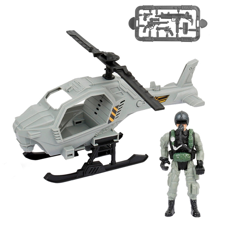 GREEN DOLPHIN  VEHICULO COMBATE MILITAR HELICOPTERO GRIS SPECIAL COMBAT