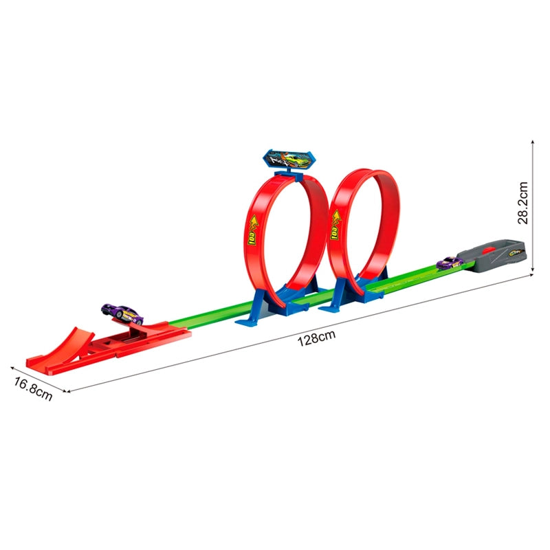 PISTA DE AUTO TRACK MAX POWER ROJO - RACING TRACK