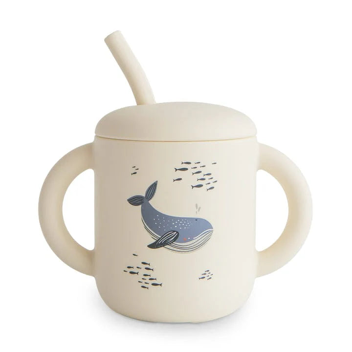 Vaso de entrenamiento con bombilla Ivory - Mushie