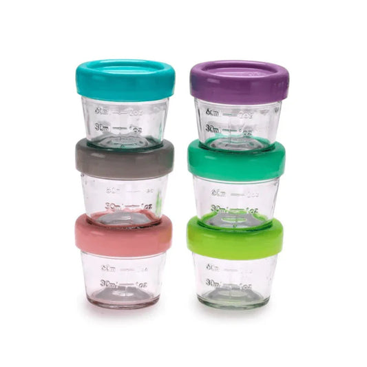 Pack de 6 contenedores de vidrio - Meli