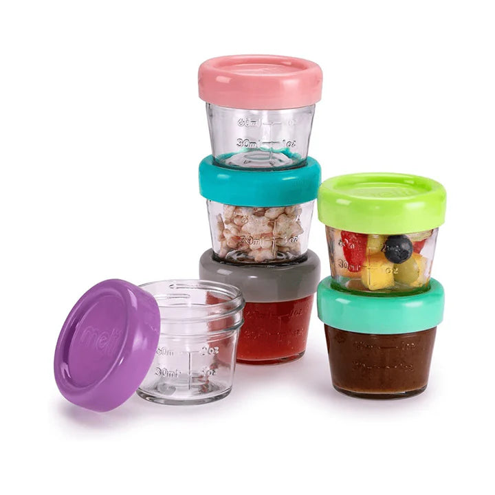 Pack de 6 contenedores de vidrio - Meli