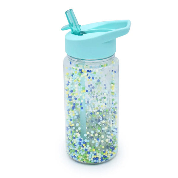 Botella de agua de doble pared con bombilla – Azul – Melii