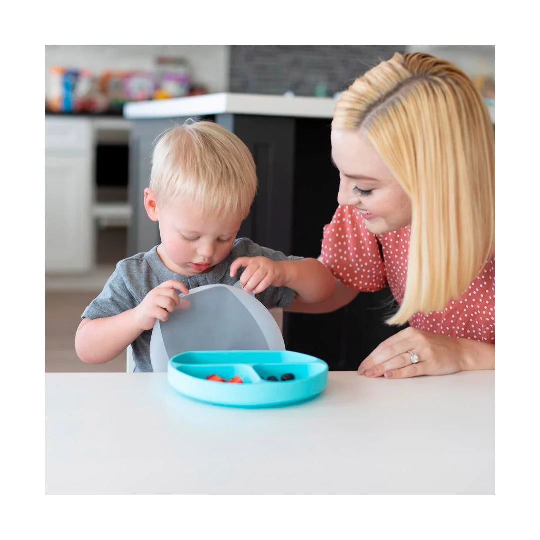 Plato con agarre + tapa Grip Dish & Stretch Lid - Bumkins