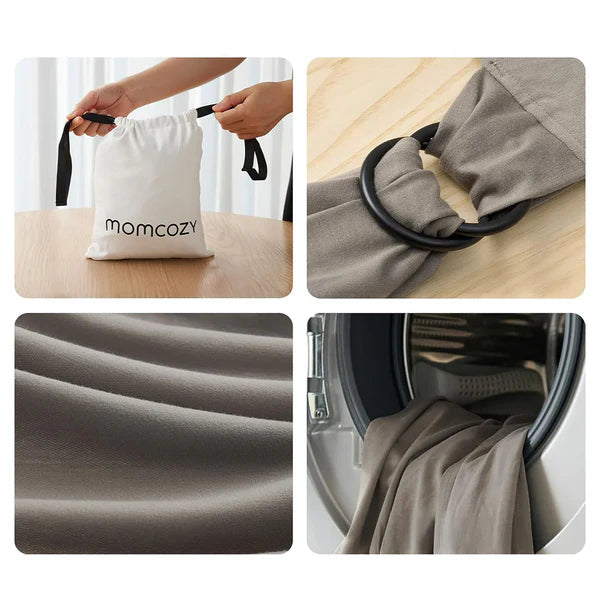 Portabebé Fular - Malla Negro - Momcozy